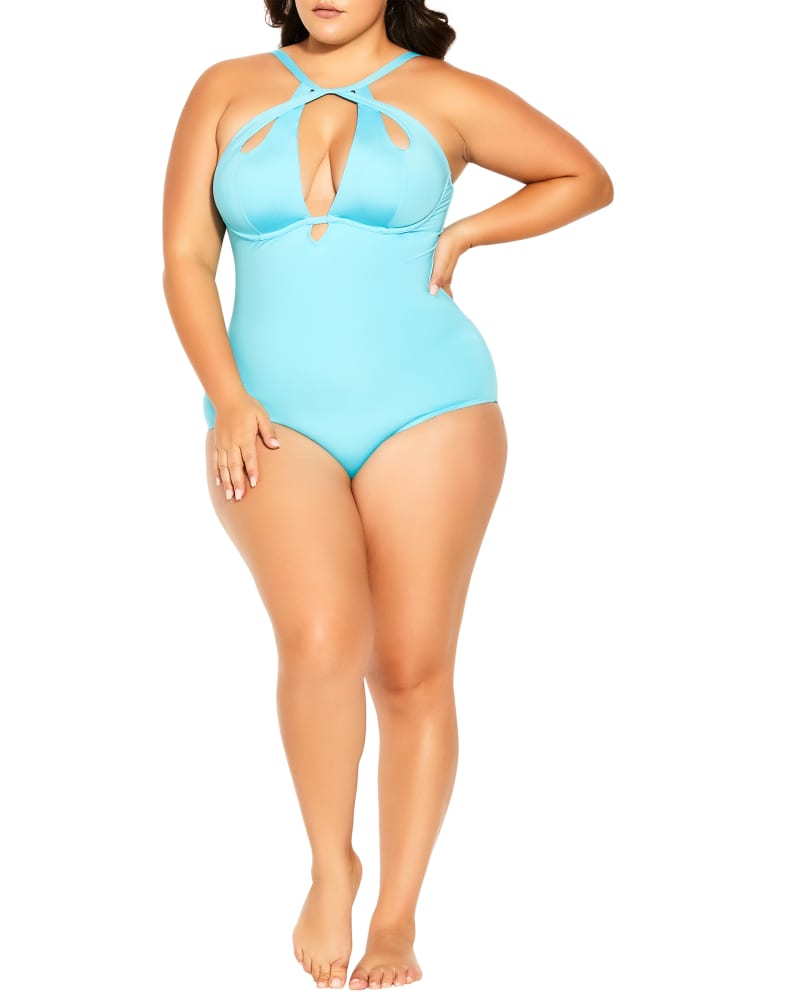 Plus size model wearing Aitana Cancun One-Piece by City Chic | Dia&Co | dia_product_style_image_id:200434